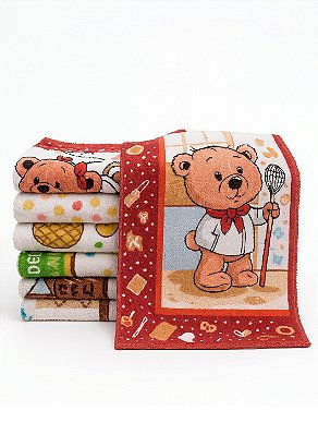 Kit de Panos de Prato Felpudos Estampados 100% Algodão