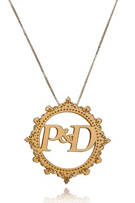 Colar Personalizado Mandala Trabalhado E Com Iniciais