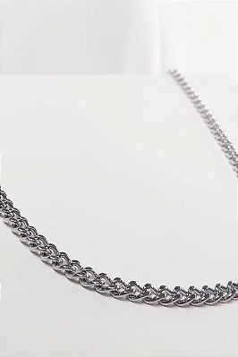 Colar Corrente Grumet 5mm Aço Inox Masculino