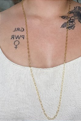 Colar Corrente Cartier 1.0 Banhado Em Ouro 18k Masculino