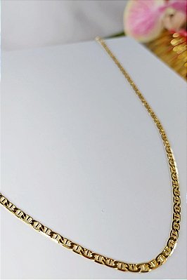 Colar Corrente Fino Banhado Em Ouro 18k Masculino