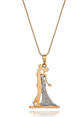 Colar Personalizado A Primeira Valsa Com Detalhes Em Ródio