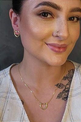 Conjunto De Coração Vazado