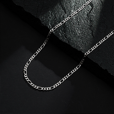Corrente Prateada Masculina Elo 3 por 1
