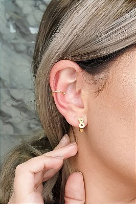Piercing Fake Banhado Em Ouro 18k
