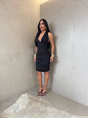Vestido Samira Justo - Decote Profundo