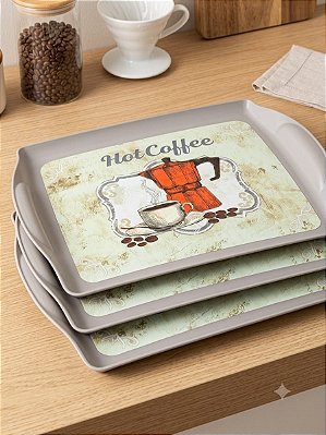 Bandeja Prática Design Café Quente para Uso Diário na Cozinha Estilo Atraente e Funcional