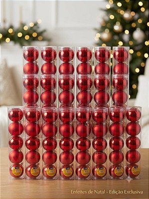 Kit Bola de Natal Edição Exclusiva Vermelha