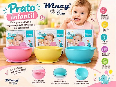 Prato Infantil com Ventosa Wincy Casa