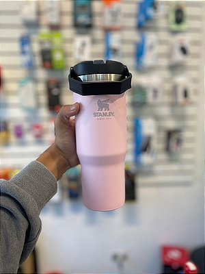 Copo Térmico Aço Inox 900ml Alça Tampa Canudo Antivazamento