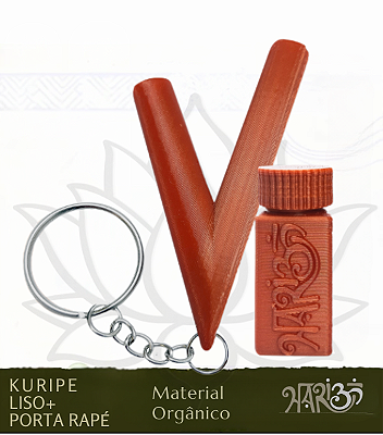 Kit Porta Rapé + Kuripe 3D - Liso