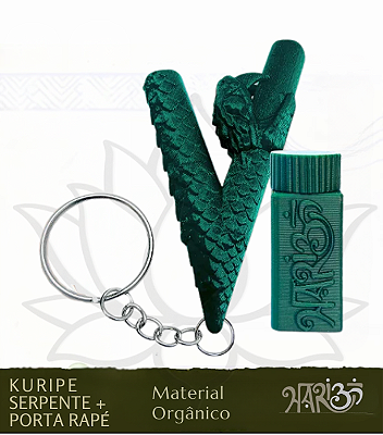 Kit Porta Rapé + Kuripe 3D - Serpente