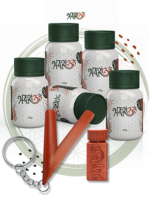 5 Rapés + Kuripe Liso + Porta Rapé c/ Frete Grátis