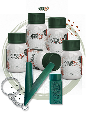 5 Rapés + Kuripe Liso + Porta Rapé c/ Frete Grátis