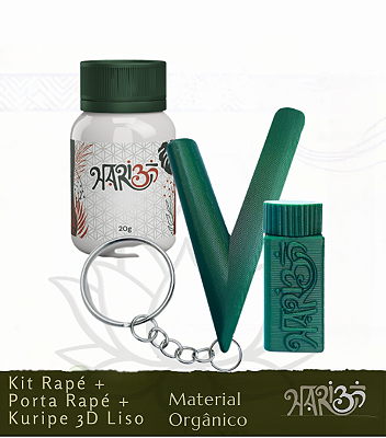Kit Rapé + Porta Rapé + Kuripe 3D - Verde