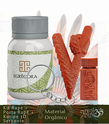 Kit Rapé Egregora + Kuripe serpente * Porta Rapé Cobre