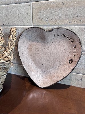 Bandeja Coração Nude rosado