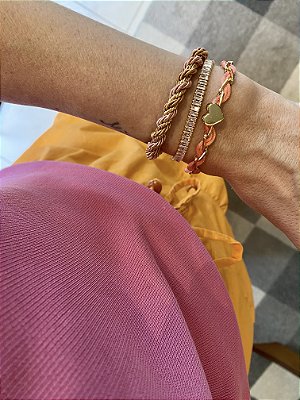 Pulseira Greek Rosa