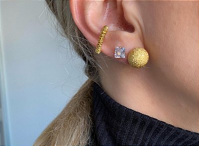 Brinco Glam Dourado