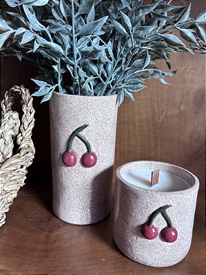 Vaso cerâmica Cereja