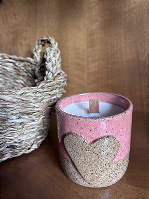 Vela cerâmica Heart