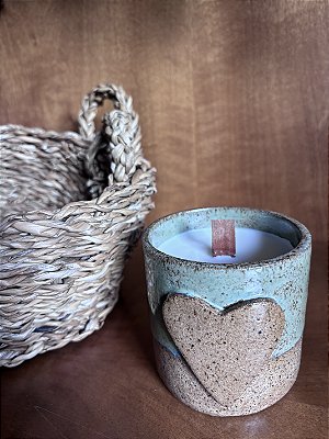 Vela cerâmica Heart