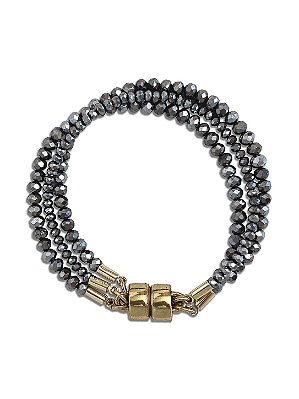 Pulseira Mini Cristais Prata