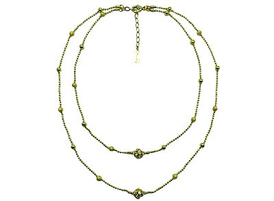 Colar Britta duplo dourado