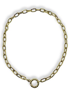 Colar Elos Charm Dourado