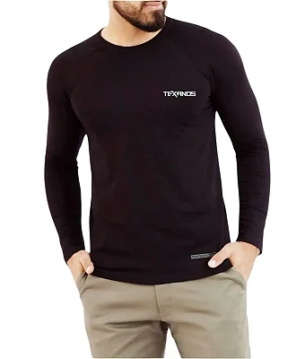 CAMISETA UV MASCULINA TEXANOS/ PRETO