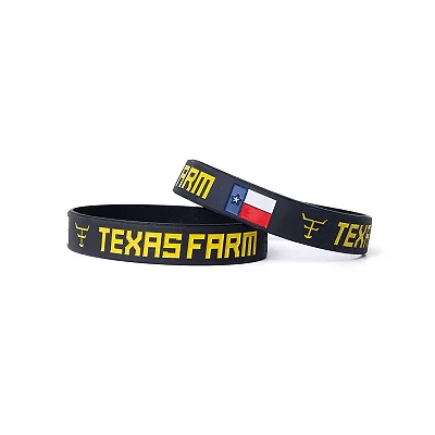 PULSEIRA DE SILICONE TEXAS FARM/ PRETO AMARELO