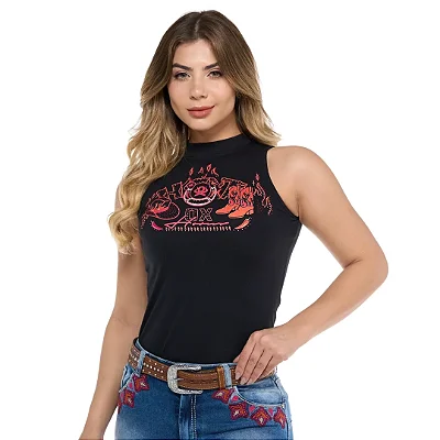 REGATA OX HORSE/PRETA BORDADA