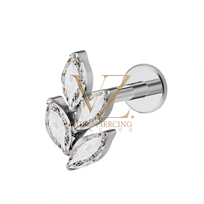 Piercing Titânio Labret Ramo 1.2x8
