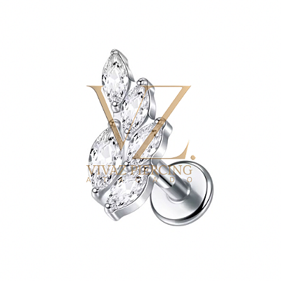 Piercing Titânio Labret Ramo 1.2x8