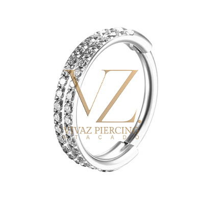 Piercing Argola Titânio segmento duplo 1.2x8