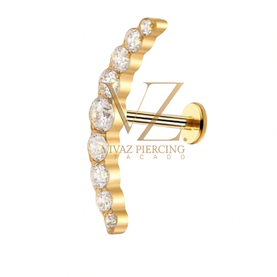 Piercing Titânio Cluster pvd 1.2x8