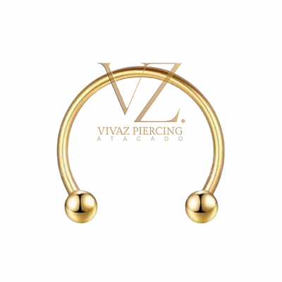 Piericng Ferradura Titânio Pvd 1.2x6