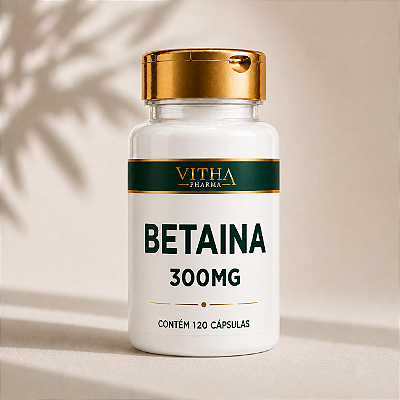 Betaina 300mg - 120 cápsulas I MELHORA DIGESTÃO DE CARNES