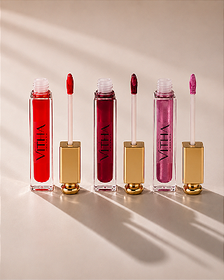 Gloss Labial 7ml com Vit E + Vit C + Ac. Hialurônico + Colágeno + Elastina