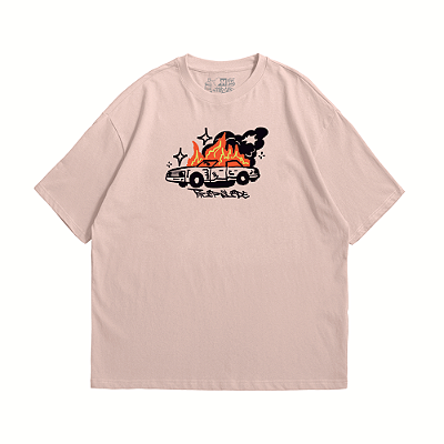 Camiseta Oversized Trip Side - Salmão