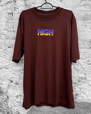 Camiseta Oversized HIGH - Marrom