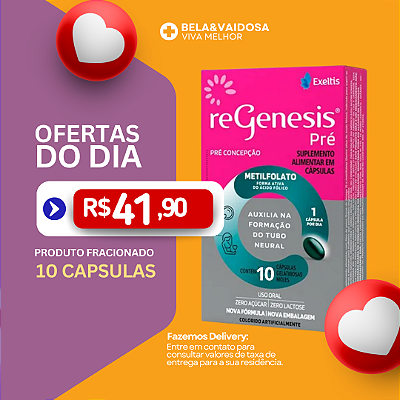 Regenesis Pré (Suplemento) Produto Fracionado 10 capsulas