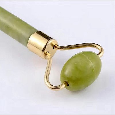 Rolinho De Pedra Jade Massageador Facial