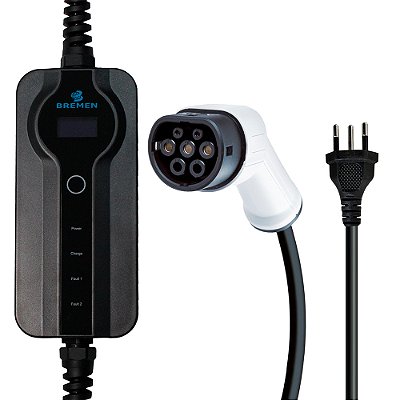 CARREGADOR PORTATIL PARA VEICULOS ELETRICOS TIPO 22P+T 3.5KW 16A 100-230V BREMEN 9009189