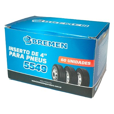 INSERTO P/ PNEU P/ AUTOMOVEL - REFIL CAIXA C/ 60UN 4" X 6MM BREMEN 5549