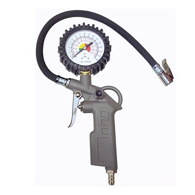 CALIBRADOR E INFLADOR ANALOGICO PORTATIL BICO E PRESILHA 220 LBS BREMEN 5017