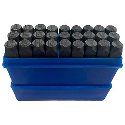 ALFABETO TIPO PUNÇÃO A-Z EM AÇO 8MM 27 PEÇAS BREMEN 6194