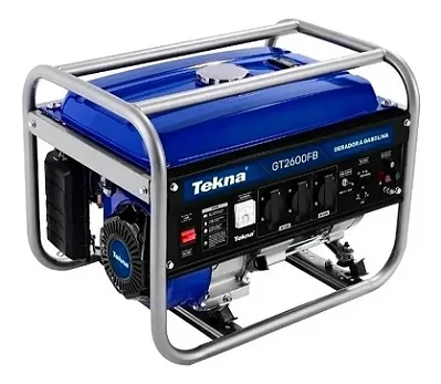 GERADOR A GASOLINA 2.5KVA 2500W 115/230V 60HZ MONO 4T PART. MANUAL MULTIUSO 163CC REFRIGERADO A AR MARCA TEKNA GT2600FB