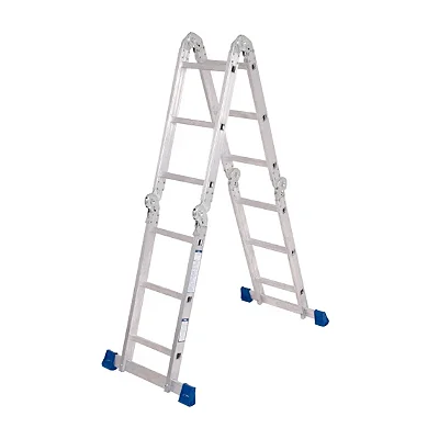 ESCADA MULTIFUNCIONAL 4x3 ALUMINIO 12 DEGRAUS MOR 5131