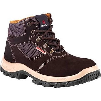 BOTA COURO NOBUCK C/CADARÇO BICO COMPOSITE No.37 MARCA BRACOL